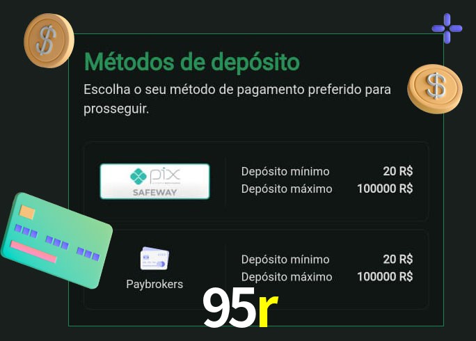 O cassino 95r oferece uma grande variedade de métodos de pagamento